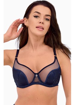 Gaia biustonosz półusztywniany semi-soft Lilianna 1256, Kolor granatowy, Rozmiar 75C, Gaia ze sklepu Intymna w kategorii Biustonosze - zdjęcie 184124446