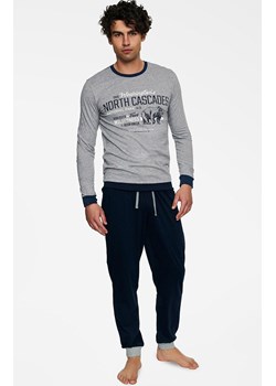 Henderson bawełniana piżama z długimi rękawami i długimi nogawkami Beast 40034-90X, Kolor szary-wzór, Rozmiar 2XL, Henderson ze sklepu Intymna w kategorii Piżamy męskie - zdjęcie 184126306