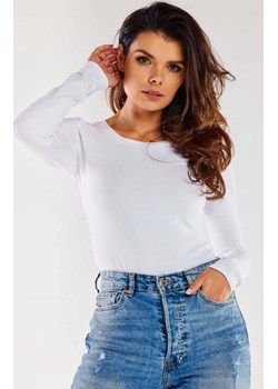 Biała klasyczna bluzka damska basic longsleeve M288, Kolor biały, Rozmiar S, Infinite You ze sklepu Intymna w kategorii Bluzki damskie - zdjęcie 184127205