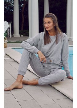 Ciepły komplet damski Fox z długim rękawem i długimi nogawkami, Kolor szary melanż, Rozmiar S, Italian Fashion ze sklepu Intymna w kategorii Piżamy damskie - zdjęcie 184127338