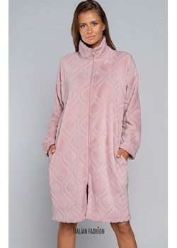 Ciepły szlafrok damski na długi rękaw różowy Arena, Kolor róż pudrowy, Rozmiar S, Italian Fashion ze sklepu Intymna w kategorii Szlafroki damskie - zdjęcie 184127618