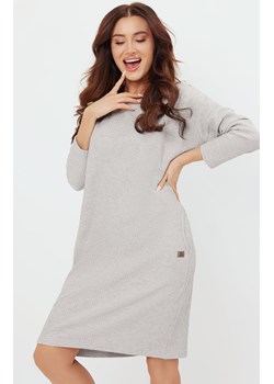 Tunika damska z długi rękaw jasno szara Avira, Kolor jasny szary melanż, Rozmiar S, Italian Fashion - id: 189750 - marki Italian Fashion - 184127718 Tunika damska z długi rękaw jasno szara Avira, Kolor jasny szary melanż, Rozmiar S, Italian Fashion ze sklepu Intymna w kategorii Koszule nocne - zdjęcie 184127718