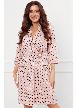 Szlafrok damski z rękawem 3/4 Bonilla, Kolor różowy-wzór, Rozmiar S, Italian Fashion ze sklepu Intymna w kategorii Szlafroki damskie - zdjęcie 184127806