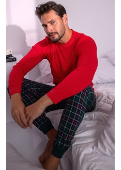 Piżama męska z długi rękawem i długimi spodniami czerwona Fogo, Kolor czerwono-zielony, Rozmiar M, Italian Fashion ze sklepu Intymna w kategorii Piżamy męskie - zdjęcie 184128338