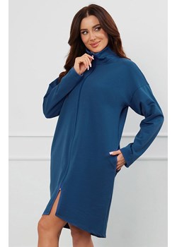 Szlafrok damski na suwak z długi rękawem jeansowy Grafi, Kolor jeans, Rozmiar S, Italian Fashion ze sklepu Intymna w kategorii Szlafroki damskie - zdjęcie 184128479