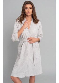 Karla szlafrok damski ręk.3/4, Kolor jasny szary melanż, Rozmiar S, Italian Fashion ze sklepu Intymna w kategorii Szlafroki damskie - zdjęcie 184128749