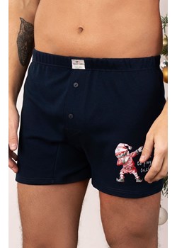 Bokserki męskie świąteczne granatowe Kras, Kolor granatowy, Rozmiar L, Italian Fashion ze sklepu Intymna w kategorii Majtki męskie - zdjęcie 184128835