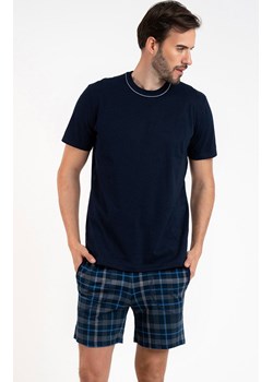 Piżama męska na krótki rękaw i z krótką nogawką Ruben, Kolor granatowy-wzór, Rozmiar XL, Italian Fashion ze sklepu Intymna w kategorii Piżamy męskie - zdjęcie 184129505