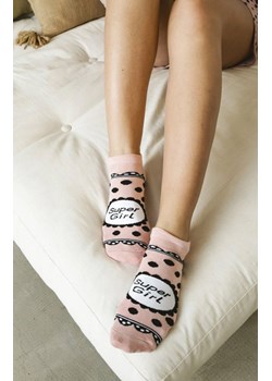 Skarpetki stopki damskie S148S Girl, Kolor różowo-czarny, Rozmiar 35-38, Italian Fashion ze sklepu Intymna w kategorii Skarpetki damskie - zdjęcie 184129519