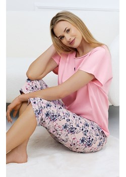 Piżama damska ze spodniami 3/4 Toliana, Kolor różowy-wzór, Rozmiar S, Italian Fashion ze sklepu Intymna w kategorii Piżamy damskie - zdjęcie 184129905