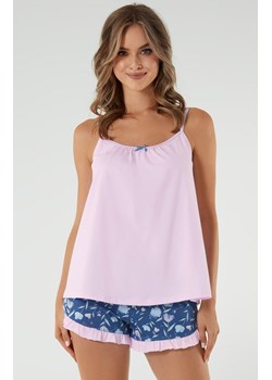 Piżama damska na wąskie ramiączko różowa Tulip, Kolor różowo-niebieski, Rozmiar XL, Italian Fashion - id: 185077 - marki Italian Fashion - 184129936 Piżama damska na wąskie ramiączko różowa Tulip, Kolor różowo-niebieski, Rozmiar XL, Italian Fashion ze sklepu Intymna w kategorii Piżamy damskie - zdjęcie 184129936