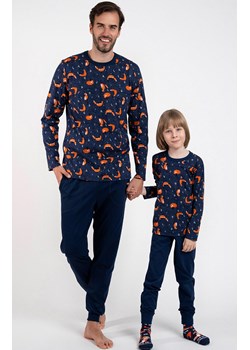 Męska piżama na długi rękaw i z długą nogawką Witalis, Kolor granatowy-wzór, Rozmiar M, Italian Fashion ze sklepu Intymna w kategorii Piżamy męskie - zdjęcie 184130009