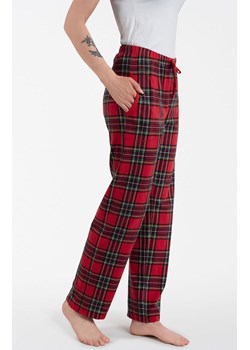 Spodnie damskie w kratę Zorza, Kolor czerwony-kratka, Rozmiar L, Italian Fashion ze sklepu Intymna w kategorii Piżamy damskie - zdjęcie 184130056