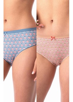 2-pack bawełniane majtki damskie midi bikini w etno wzór LPC 736, Kolor multicolour, Rozmiar S, Key ze sklepu Intymna w kategorii Majtki damskie - zdjęcie 184131236