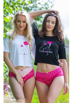 2-pack zmysłowe brazyliany z szeroką koronką LPB 794, Kolor różowy-wzór, Rozmiar S, Key ze sklepu Intymna w kategorii Majtki damskie - zdjęcie 184131379