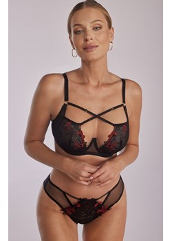 Biustonosz miękki soft Stacy SC-1118, Kolor czarno-czerwony, Rozmiar 100B, Kinga ze sklepu Intymna w kategorii Biustonosze - zdjęcie 184132387