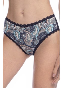 2-pack bawełniane figi damskie plus size L-1541BIEX, Kolor granatowy-wzór, Rozmiar 2XL, LAMA ze sklepu Intymna w kategorii Majtki damskie - zdjęcie 184132588