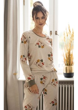 Bawełniana piżama damska 253, Kolor beżowy-wzór, Rozmiar 2XL, leptir ze sklepu Intymna w kategorii Piżamy damskie - zdjęcie 184133198