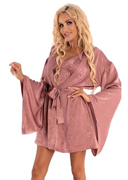 Faomi LC 90594 szlafrok, Kolor róż pudrowy, Rozmiar S/M, LivCo Corsetti Fashion ze sklepu Intymna w kategorii Szlafroki damskie - zdjęcie 184133557