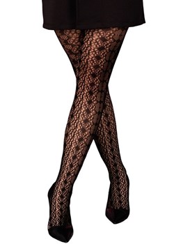 Czarne ażurowe rajstopy kabaretki Ivany LC 17177, Kolor czarny, Rozmiar S/L, LivCo Corsetti Fashion ze sklepu Intymna w kategorii Rajstopy - zdjęcie 184133596