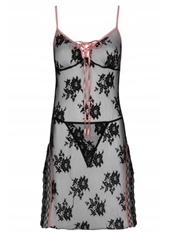Karonin czarna przejrzysta koszulka i stringi, Kolor czarny, Rozmiar S/M, LivCo Corsetti Fashion ze sklepu Intymna w kategorii Koszule nocne - zdjęcie 184133608