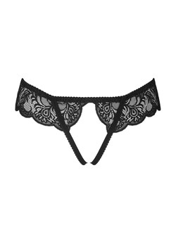 Czarne koronkowe otwarte figi Love Story, Kolor czarny, Rozmiar S/M, LivCo Corsetti Fashion ze sklepu Intymna w kategorii Majtki damskie - zdjęcie 184133639
