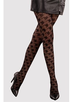 Czarne rajstopy we wzory ZagZig 20 DEN, Kolor czarny, Rozmiar 2, LivCo Corsetti Fashion ze sklepu Intymna w kategorii Rajstopy - zdjęcie 184133877