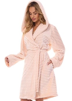 Szlafrok damski z kapturem morelowy 2416 Robin, Kolor morelowy, Rozmiar XL, L&amp;L ze sklepu Intymna w kategorii Szlafroki damskie - zdjęcie 184133985