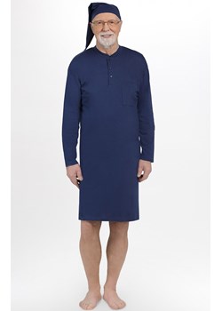 Bawełniana koszula nocna Mikołaj III 500 05, Kolor granatowy, Rozmiar 4XL, MARTEL ze sklepu Intymna w kategorii Piżamy męskie - zdjęcie 184135978