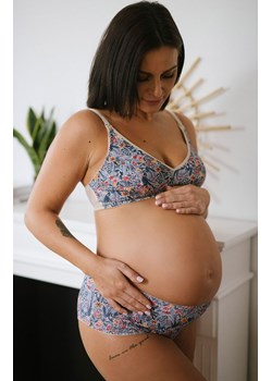 Ciążowe figi damskie Motley Floral, Kolor granatowo-beżowy, Rozmiar S, Momtobe ze sklepu Intymna w kategorii Bielizna ciążowa - zdjęcie 184139038