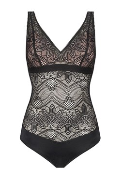 Czarne body damskie Desire, Kolor czarno-beżowy, Rozmiar S, Mefemi ze sklepu Intymna w kategorii Body damskie - zdjęcie 184139915
