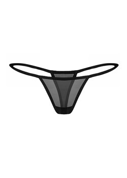 Exquisite czarne stringi damskie tanga MP Black by Obsessive, Kolor czarny, Rozmiar S/M, Exquisite ze sklepu Intymna w kategorii Majtki damskie - zdjęcie 184141428