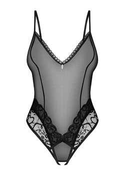 Obsessive body z otwartym krokiem Blomentis, Kolor czarny, Rozmiar XS/S, Obsessive ze sklepu Intymna w kategorii Body damskie - zdjęcie 184141447