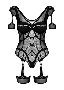 Obsessive G334 czarne body otwarte, Kolor czarny, Rozmiar S/M/L, Obsessive ze sklepu Intymna w kategorii Body damskie - zdjęcie 184141767