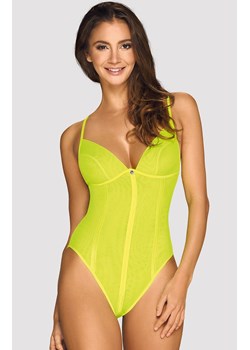 Obsessive neonowe body na ramiączka Neonia, Kolor żółty neon, Rozmiar S/M, Obsessive ze sklepu Intymna w kategorii Body damskie - zdjęcie 184142317