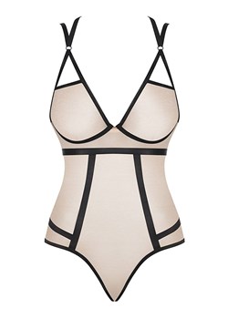 Nudelia body, Kolor beżowo-czarny, Rozmiar S/M, Obsessive - id: 144015 - marki Obsessive - 184142397 Nudelia body, Kolor beżowo-czarny, Rozmiar S/M, Obsessive ze sklepu Intymna w kategorii Body damskie - zdjęcie 184142397