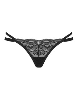 Obsessive koronkowe stringi damskie Nutris, Kolor czarny, Rozmiar XS/S, Obsessive ze sklepu Intymna w kategorii Majtki damskie - zdjęcie 184142445