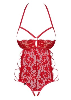 Rediosa body otwarte koronkowe, Kolor czerwony, Rozmiar S/M, Obsessive ze sklepu Intymna w kategorii Body damskie - zdjęcie 184142576