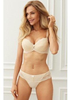 Cassi beżowy biustonosz push-up z odpinanymi ramiączkami, Kolor beżowy, Rozmiar 65C, PariPari Lingerie ze sklepu Intymna w kategorii Biustonosze - zdjęcie 184143306