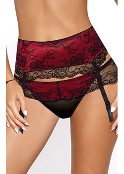 Catherine III pas do pończoch, Kolor czarno-czerwony, Rozmiar S, PariPari Lingerie ze sklepu Intymna w kategorii Akcesoria do bielizny - zdjęcie 184143319