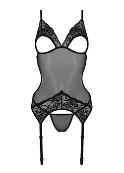 Passion gorset damski Christa, Kolor czarny, Rozmiar S/M, Passion ze sklepu Intymna w kategorii Body damskie - zdjęcie 184143679