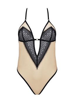 Denerys body, Kolor beżowo-czarny, Rozmiar S/M, Casmir ze sklepu Intymna w kategorii Body damskie - zdjęcie 184143719