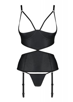 Czarny gorset z otwartymi miseczkami Jannies corset, Kolor czarny, Rozmiar S/M, Passion ze sklepu Intymna w kategorii Gorsety - zdjęcie 184143867