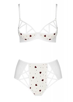 Lovelia komplet bikini, Kolor biały, Rozmiar S/M, Passion ze sklepu Intymna w kategorii Komplety bielizny damskiej - zdjęcie 184143955