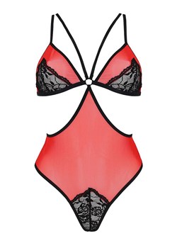 Peonia czerwone body, Kolor czerwony, Rozmiar L/XL, Passion ze sklepu Intymna w kategorii Body damskie - zdjęcie 184144099