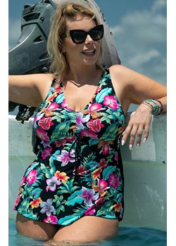 Tankini dwuczęściowy komplet ze spodenkami 3/36, Kolor czarny-wzór, Rozmiar XL, Primo ze sklepu Intymna w kategorii Stroje kąpielowe - zdjęcie 184144499