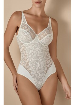 Koronkowe body damskie perłowe Graziella, Kolor perłowy, Rozmiar 70C, Selene ze sklepu Intymna w kategorii Body damskie - zdjęcie 184146256