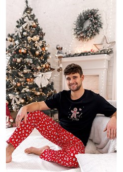 Sensis piżama męska świąteczna Mike Christmas, Kolor czarno-czerwony, Rozmiar M, SENSIS ze sklepu Intymna w kategorii Piżamy męskie - zdjęcie 184147158