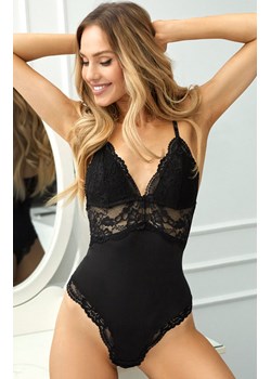 Obsessive koronkowe body damskie czarne 810-TED-1, Kolor czarny, Rozmiar S/M, Obsessive ze sklepu Intymna w kategorii Body damskie - zdjęcie 184147368