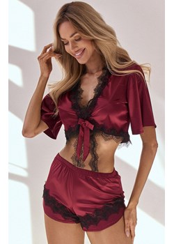 Piżama damska satynowa Maurea LC 90562, Kolor bordowy, Rozmiar L/XL, LivCo Corsetti Fashion ze sklepu Intymna w kategorii Piżamy damskie - zdjęcie 184147879